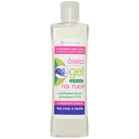 Vivapharm Antibakterielles Reinigungsgel für die Hände mit Aloe Vera mit sofortiger desinfizierender Wirkung 200 ml