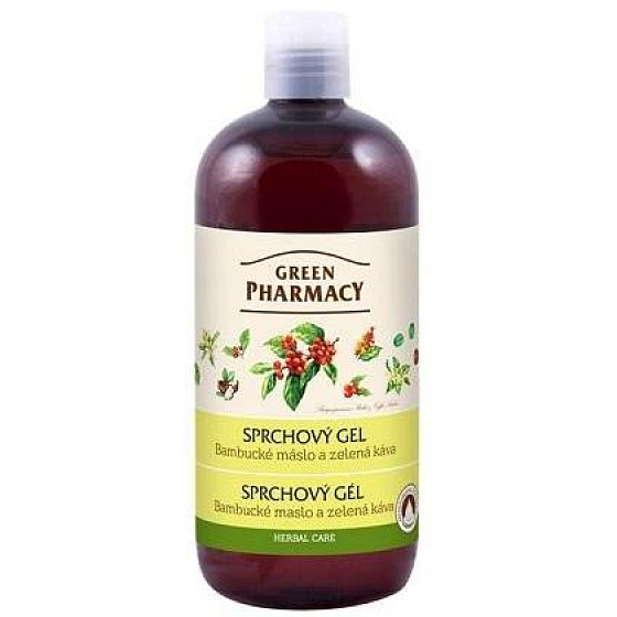 Green Pharmacy Duschgel mit Sheabutter und grünem Kaffee 500 ml