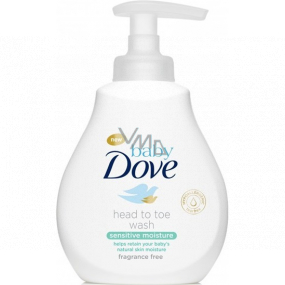 Dove Baby Sensitive Moisture Reinigungsgel für Körper und Haar für Kinder 200 ml