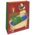 Nekupto Geschenk Papiertüte 32,5 x 26 x 13 cm Weihnachtskarpfen in der Badewanne WBL 1948 30