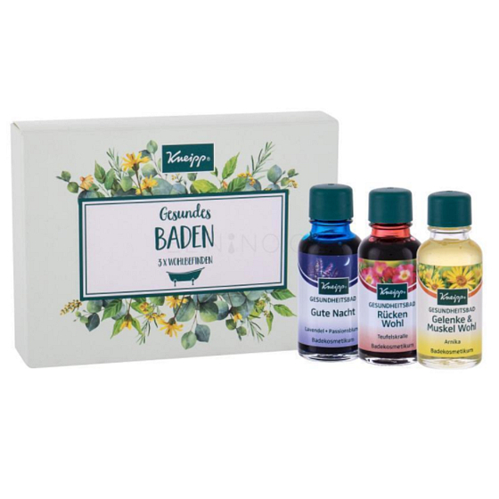 Kneipp Lavendel Badeöl 20 ml + Arnika Badeöl 20 ml + Entspannungsbadöl 20 ml, Satz Kräuterbadöle