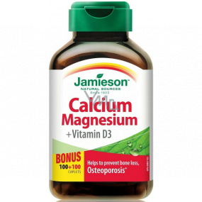 Jamieson Calcium Magnesium und Vitamin D3, ein Nahrungsergänzungsmittel mit Mineralien und Vitamin 200 Kapseln
