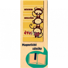 Albi Magnetisches Lesezeichen für das Buch Three Monkeys 8,7 x 4,4 cm