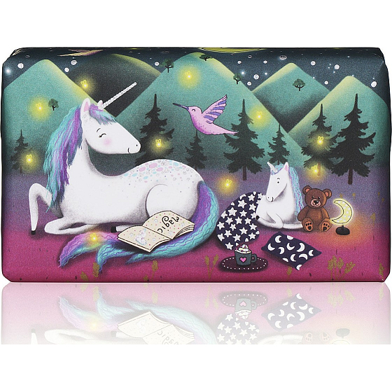 English Soap Wonderful Animals Unicorn natürliche parfümierte Toilettenseife mit Sheabutter für Kinder 190 g