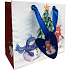Nekupto Geschenkpapier Tasche Luxus 18 x 16 cm Weihnachten Schneemänner mit Schal