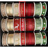 Nekupto Fabric Weihnachtsband Rot goldene Häuser 15 mm x 3 m