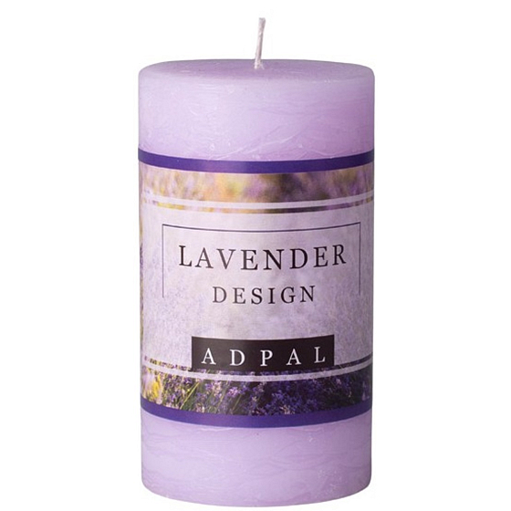 Adpal Lavendel Design Duftkerze Zylinder 70 x 120 mm