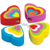 Ditipo Heart herzförmiger Radiergummi 3,5 x 3 cm verschiedene Farben