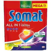 Somat All in 1 Extra Lemon & Lime tablety do myčky 75 kusů