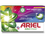 Ariel All in 1 Pods Color gelové kapsle na praní na barevné prádlo 19 kusů