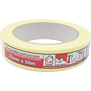 Mako Komfort Abdeckband, glatt, 7 Tage, bis 60 °C, 25 mm × 50 m