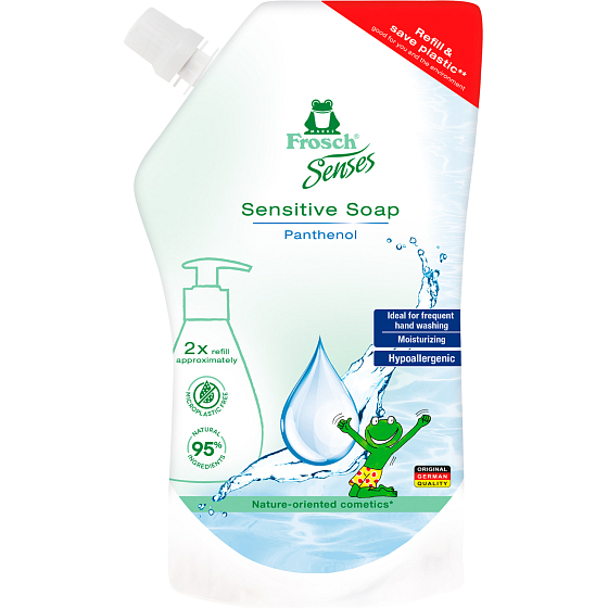 Frosch Sensitive Flüssigseife für Kinder Nachfüllpackung, 500 ml