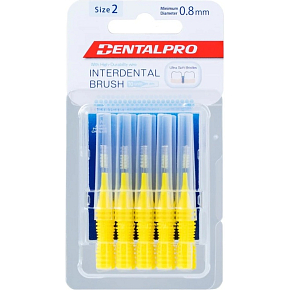 DentalPro Interdentalbürste gerade 0,8 mm gelb, 10 Stück DentalPro Interdentalbürste gerade 0,8 mm gelb, 10 Stück