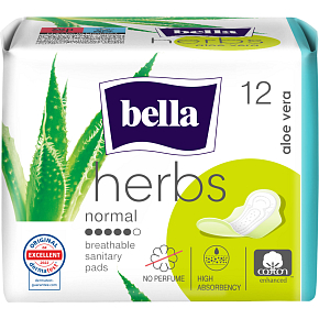 Bella Herbs Aloe Vera Damenbinden, 12 Stk 1276