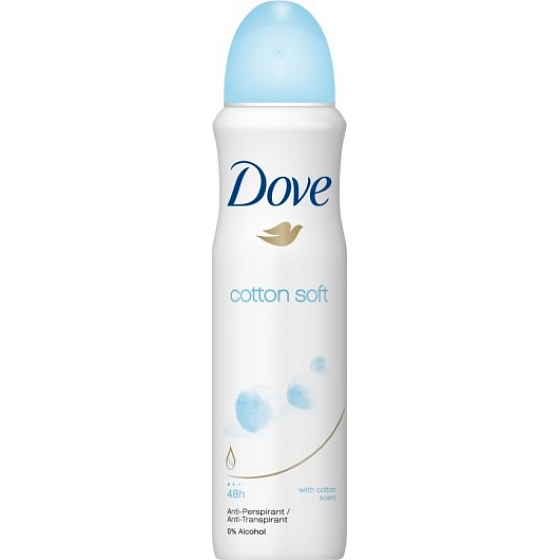 Dove Cotton Dry 48h Antitranspirant Deodorant Spray für Frauen 150 ml