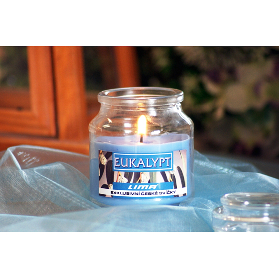 Lima Aroma Dreams Eukalyptus aromatisches Kerzenglas mit Deckel 120 g