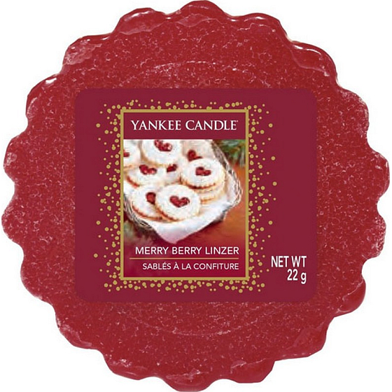 Yankee Candle Merry Berry Linzer - Linzer Duftwachs für Duftlampe 22 g