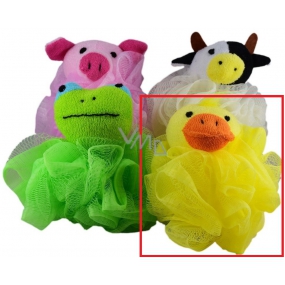 Massage Waschlappen Punkte für Kinder Haustier Frottee Huhn gelb 1 Stück