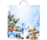 Presse Plastiktüte 43,5 x 46 cm Schneemann, Vogel, Geschenk
