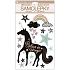 Wandsticker räumlicher Einhorn 36 x 21 cm
