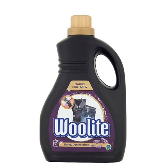 Woolite Dark Black & Denim Waschgel für Jeans, dunkle und schwarze Wäsche, frischt Farben auf 30 Waschladungen 1,8 l