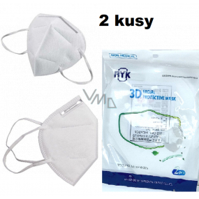 Ryk 3D Mundschutz Atemschutzmaske 4-lagige KN 95 Gesichtsmaske 2 Stück