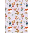 Ditipo Geschenkpapier 70 x 100 cm Weihnachten hellviolett - Schneemann, Fuchs, Eichhörnchen 2 Blatt