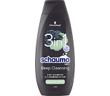 Schauma šampon Men 3v1 Charcoal & Clay, 400 ml