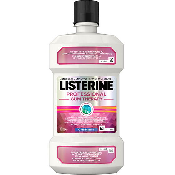 Listerine Professinal Zahnfleischtherapie Crips Minze Mundwasser 500 ml