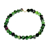 Anyolith / Rubin in Zoisit Facettenarmband elastischer Naturstein, Kugel 5 mm / 16-17 cm, lindert in Zeiten der Traurigkeit