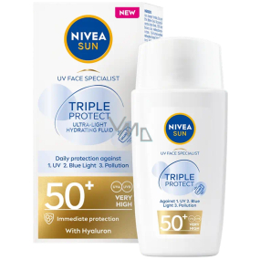 Nivea Sun Triple Protect OF50+ feuchtigkeitsspendendes Sonnenschutzmittel 40 ml