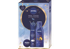 Nivea Feel Good Protect & Care Antitranspirant Spray 150 ml + Creme für die Basispflege 30 ml + Q10 Plus Vitamin C Nährende straffende Körperlotion für trockene Haut 250 ml, Kosmetikset für Frauen
