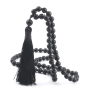 108 Mala Onyx Halskette mattierter Meditationsschmuck, Naturstein, geknotete Quaste, Perle 8 mm
