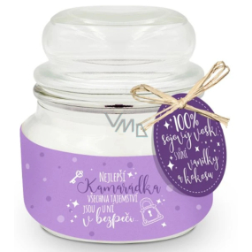 Nekupto Beste Freundin - alle Geheimnisse sind bei ihr sicher Duftkerze im Glas 10 x 9,5 cm