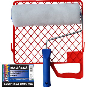 BARVY A LAKY HOSTIVAŘ Vestan komplet váleček na malování s držákem a mřížkou, 240 mm