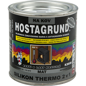 Hostagrund K2020 Silikon Thermo 2v1 Farbe für Metall bis 400 °C, schwarz, 350 g
