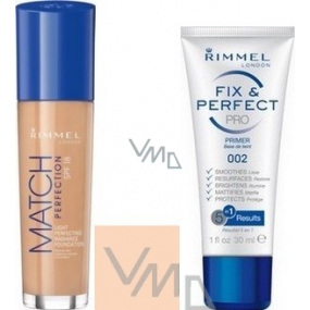 Rimmel London Match Perfection Make-up 100 30 ml + Basis unter Make-up 30 ml