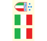 Arch Tattoo Aufkleber auf Gesicht und Körper Italien Flagge 3 Motiv