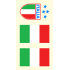 Arch Tattoo Aufkleber auf Gesicht und Körper Italien Flagge 3 Motiv
