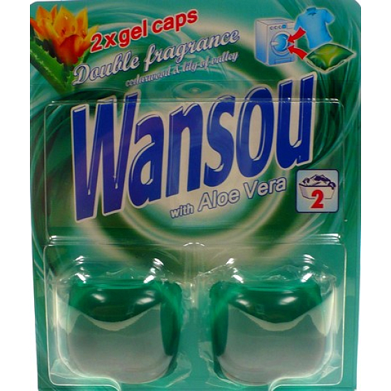 Wansou Double Fragrance Aloe Vera Gelkapseln mit Aloe Vera Extrakten 2 Stück