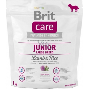 Brit Care Junior Lamb + Reis für Welpen und junge Hunde von 3 Monaten bis 2,5 Jahren großer Rassen über 25 kg 1 kg