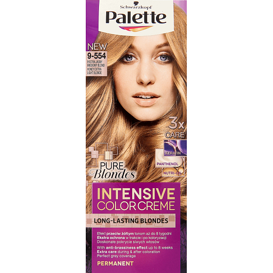 Schwarzkopf Palette Intensive Farbe Creme Pure Blondes Haarfarbe 9-554 Honig extra hellblond