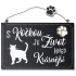 Nekupto Pets Holzschild schwarz, Katze 155 x 98 x 5 mm
