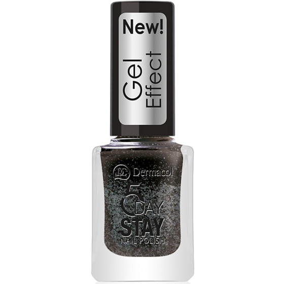 Dermacol 5 Day Stay Gel Effect lang anhaltender Nagellack mit Geleffekt 32 Chat Noir 12 ml