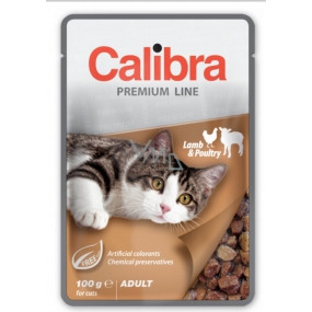 Calibra Premium Lamm und Geflügel in Sauce Komplettfutter für erwachsene Katzen Tasche 100 g