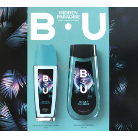 BU Hidden Paradise parfümiertes Deodorant-Spray für Frauen 75 ml + Duschgel 250 ml, Kosmetikset