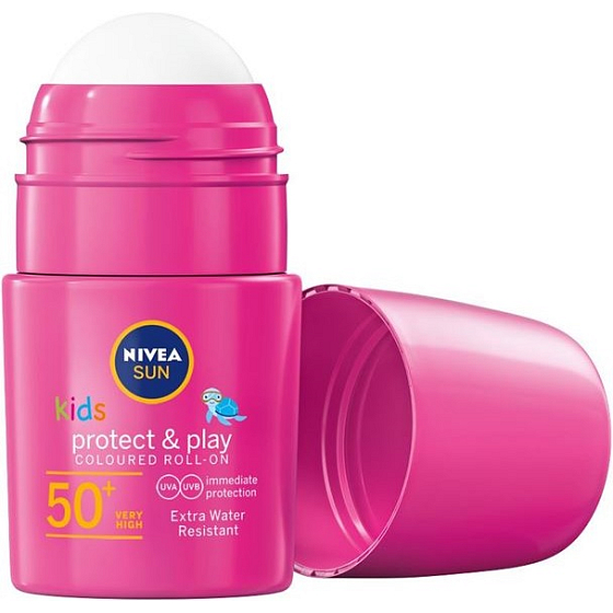 Nivea Sun Kids OF 50+ rosa Babyfarbe Sonnencreme in einer 50 ml Kugel