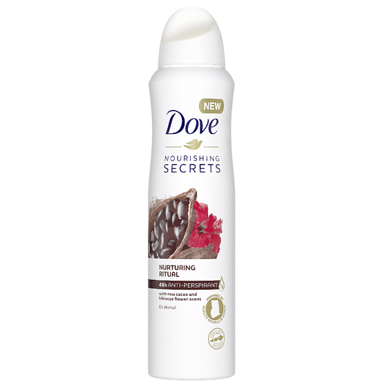 Dove Nourishing Secrets Nourishing African Ritual Kakao & Hibiskus Antitranspirant Deodorant Spray für Frauen 150ml