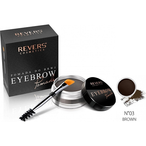 Revers Eye Brow Pomade Augenbrauen Lippenstift mit Arganöl 03 Brown 3 g