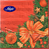 Nekupto Papierservietten 3-lagig 33 x 33 cm 20 Stück Rot mit Glocke und Flakon